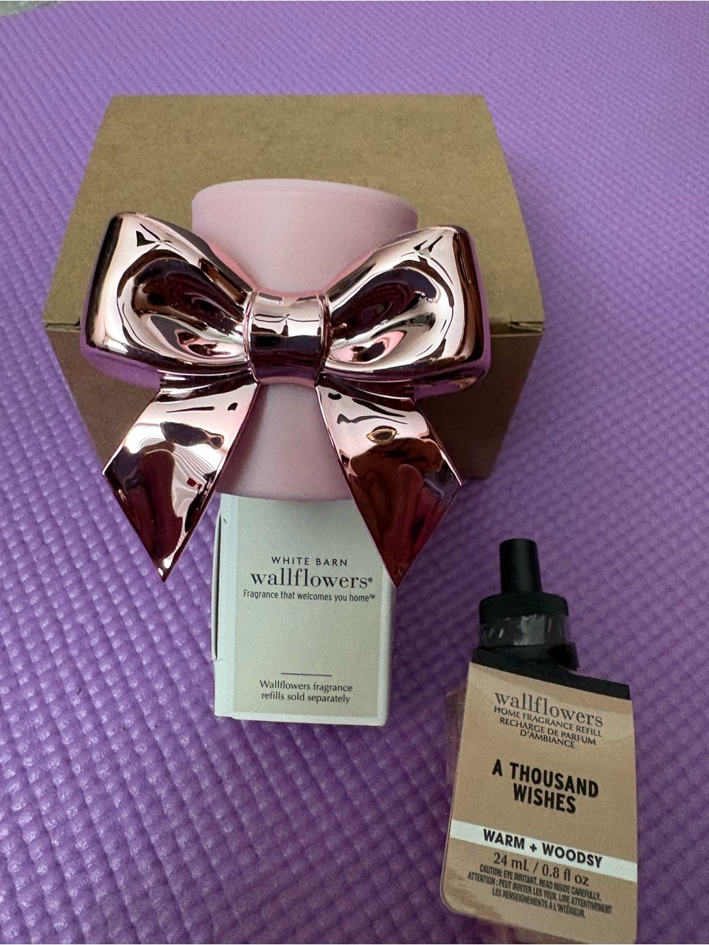 Wallflower Pink Metallic Bow Plug-In Fragrance Accessory